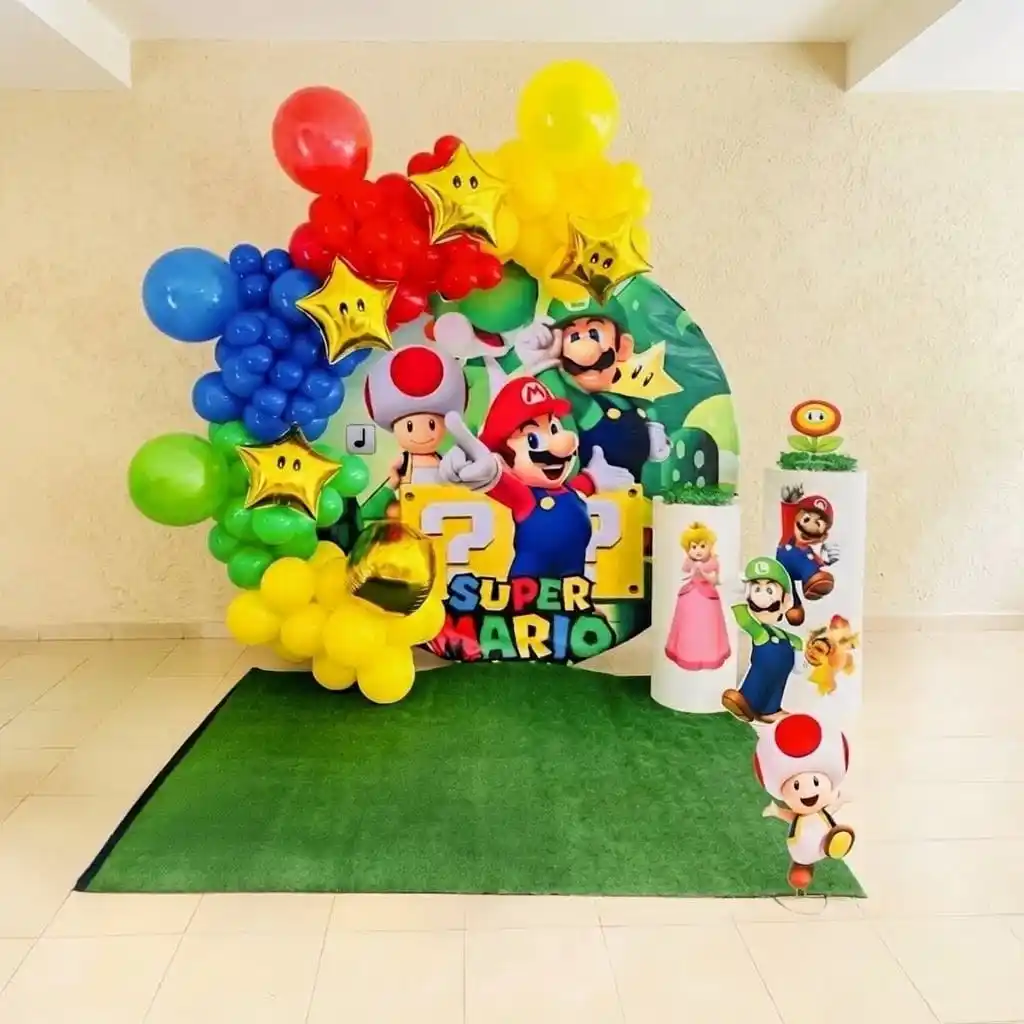 Mario Brothers Balloon Backdrop Decoration